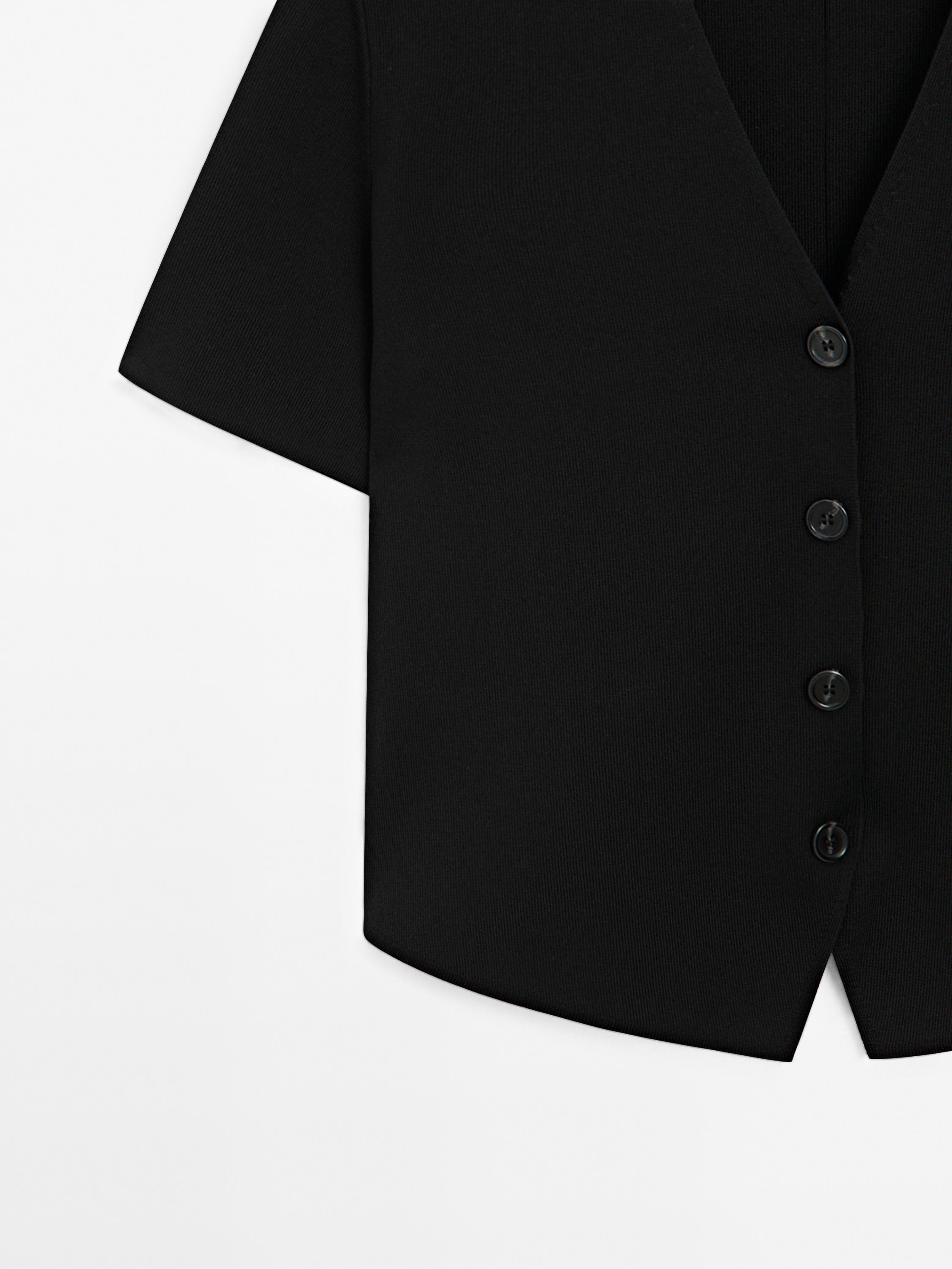 Flowing knit short sleeve cardigan